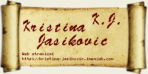 Kristina Jasiković vizit kartica